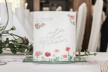 floral wedding candle names and date