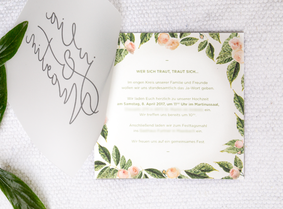 Floral wedding transparent paper, natural blanc, craft paper